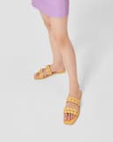 Dép bệt đan khoen trang trí