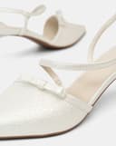 Giày Cao Gót Slingback Phối Nơ Trang Trí