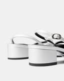 Giày Cao Gót Slingback Phối Dây Trang Trí