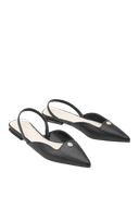 Giày Búp Bê Slingback Bệt Phối Khóa Trang Trí