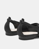 Giày Búp Bê Cut Out Phối Quai Xoắn