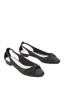 Giày Búp Bê Cut Out Phối Quai Xoắn