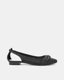 Giày Búp Bê Cut Out Phối Quai Xoắn