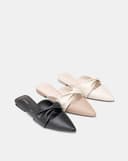 Giày Búp Bê Mules Quai Xoắn