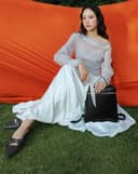 Giày Búp Bê Mules Quai Xoắn