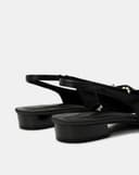 Giày Búp Bê Slingback Phối Dây Khóa Trang Trí