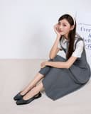 Giày Búp Bê Slingback Quai Thun