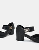 Giày Cao Gót Quai Hậu Xé Dán Có Khoá