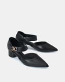 Giày Cao Gót Quai Hậu Xé Dán Có Khoá