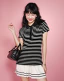 Áo thun polo sọc ngang