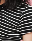 Áo thun polo sọc ngang