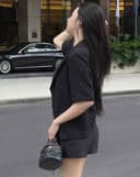 Áo vest xốp nổi hoa văn tay ngắn