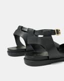 Giày Sandal Đế Bệt Quai Cổ Chân Phối Quai Ngang