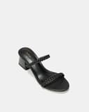 Giày Sandal Gót Vuông Quai Thắt