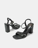 Giày Sandal Gót Cao Phối Quai Xoắn