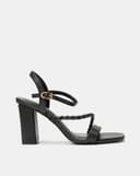 Giày Sandal Gót Cao Phối Quai Xoắn