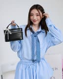 Túi Xách Nhỏ Vanity Bag Phối Charm Nơ