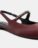 Giày Búp Bê Slingback Phối Quai Mary Jane Xích Trang Trí