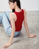 Áo thun tanktop thêu chữ J cách điệu