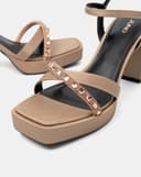 Giày Sandal Đế Đúp Phối Quai Đính Đá