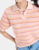 Áo knit polo ngắn tay