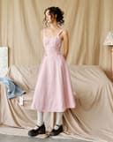 Đầm dài midi dây cột eo