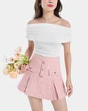 Chân Váy Mini Xếp Ly