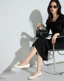 Giày Búp Bê Phối Nơ Trang Trí