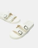 Giày Sandal Quai Ngang Phối Khóa Trang Trí