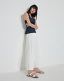 Giày Sandal Hai Quai Ngang Đính Buckle