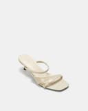 Giày Sandal Mules Phối Dây Trang Trí