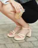 Giày Sandal Có Đúp Phối Quai Dây