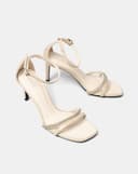 Giày Sandal Sandal Cao Gót Quai Đính Đá