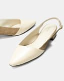 Giày Cao Gót Slingback Đắp Mũi Chéo