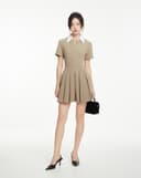 Đầm Mini phối cổ sơmi