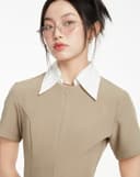 Đầm Mini phối cổ sơmi