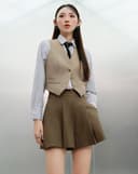 Quần short ống A xếp ly