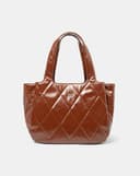 Túi Xách Lớn Tote Bag Chần Bông Hoạ Tiết Quả Trám