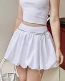 Chân váy ngắn tùng bí thắt nơ