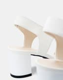 Giày Sandal Gót Trụ Quai Ngang Basic