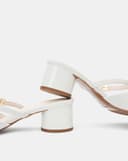 Giày Cao Gót Sục Gót Trụ Thấp Phối Quai Ngang