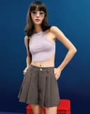 Quần short kiểu xếp ống