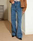 Quần jeans ống đứng phối túi trước